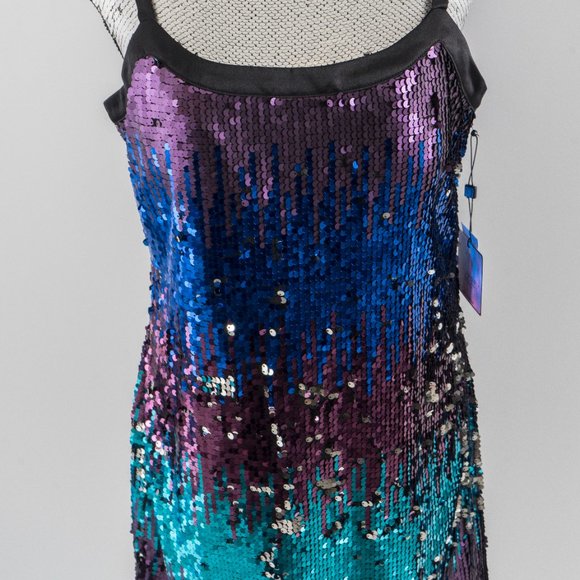 NWT LAUNDRY BY SHELLI SEGAL SEQUINED dress - sz 12 - Picture 7 of 8